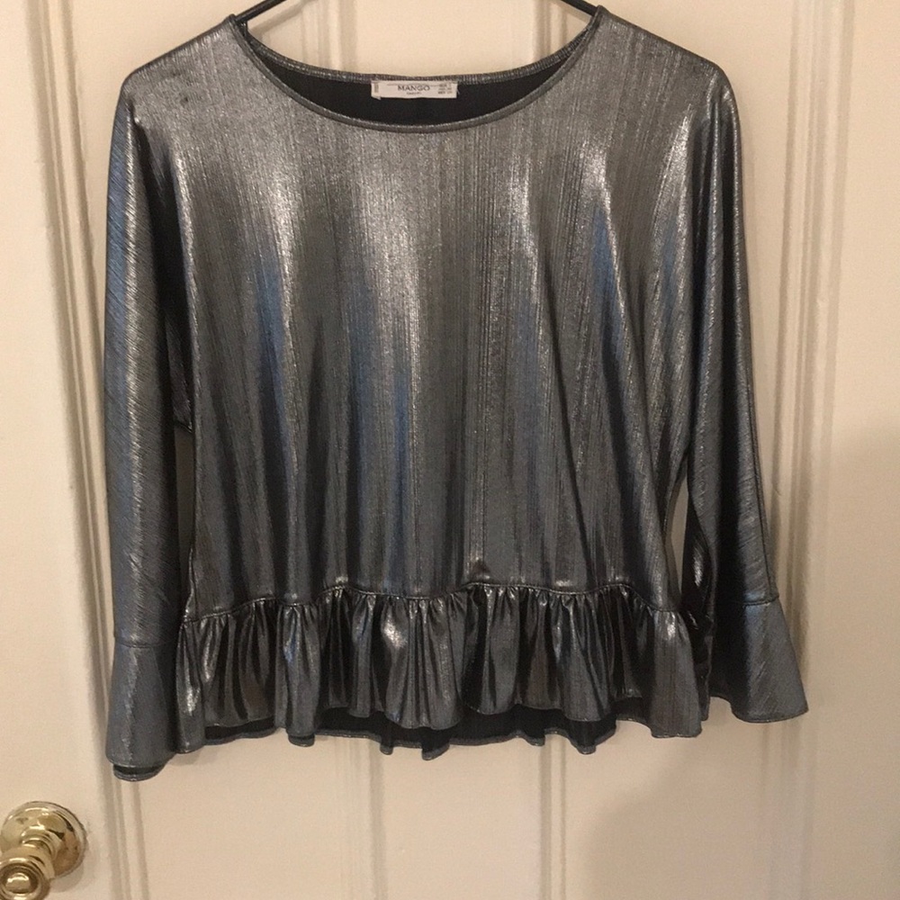Mango Metallic Blouse
